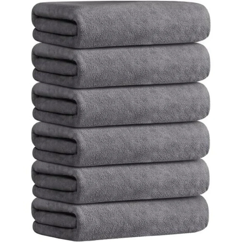 Microfiber Bath Towel Sets (6 Pack, 27